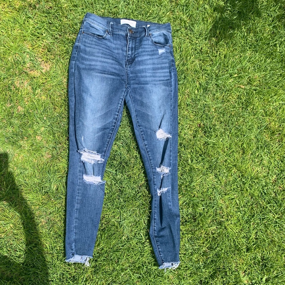 ripped denim jeans